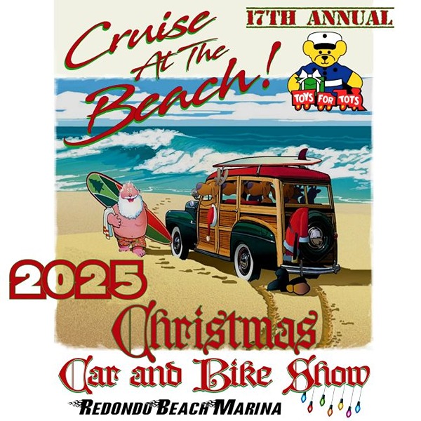 Cruise At The Beach Christmas Car Show flyer 2025
